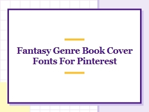 Fantasy Book Cover Fonts for Pinterest